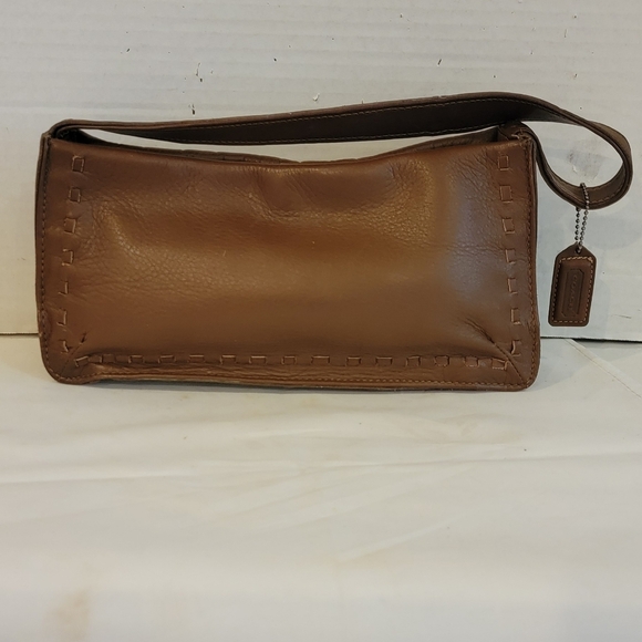 COACH LIGHT BROWN LEATHER SHOULDERBAG HANDBAG - Picture 1 of 6